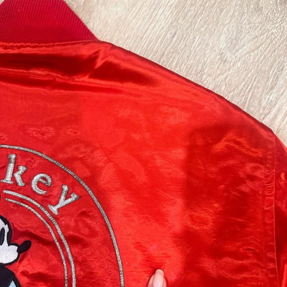 Mickey & Co Vintage 80s / 90s Satin Bomber Jacket with Embroidered Mickey Mouse - Picture 11 of 11